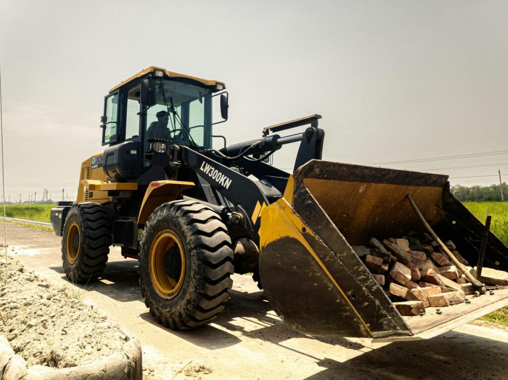 SDLG LG956L front loader on a gravel site, a robust option from Plains Equipment Rentals serving Western Canada