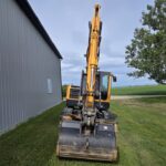 Hyundai 80CR-9A excavator front view with blade and bucket